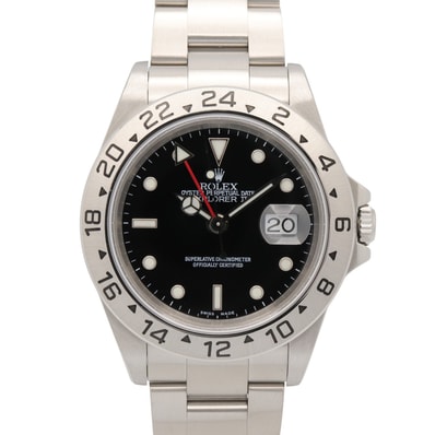 ロレックス ROLEX エクスプローラー2 P番 腕時計 時計 ステンレススチール メンズ ブラック系 16570 【中古】