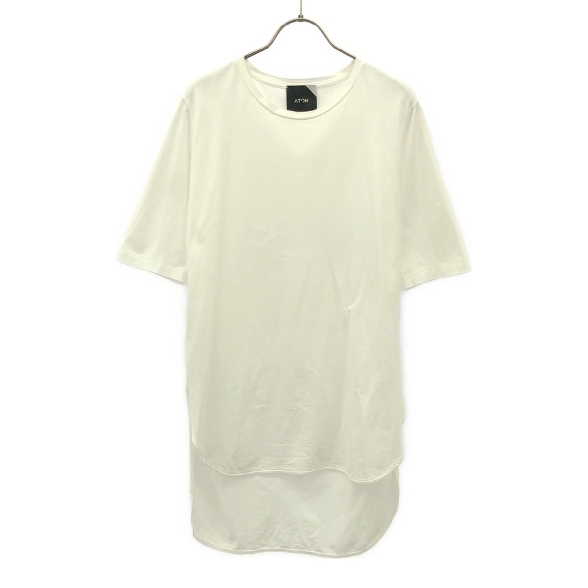 ATON エイトン 日本製 半袖 SUVINラウンドヘム Tシャツ 2 ホワイト カットソー