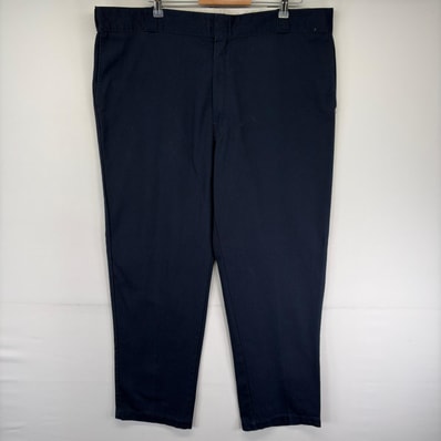 古着 ディッキーズ Dickies パンツ 874 大きいサイズ ストレート ジッパーフライ チノパン センタープレス W44 L32 ネイビー系 メンズ
