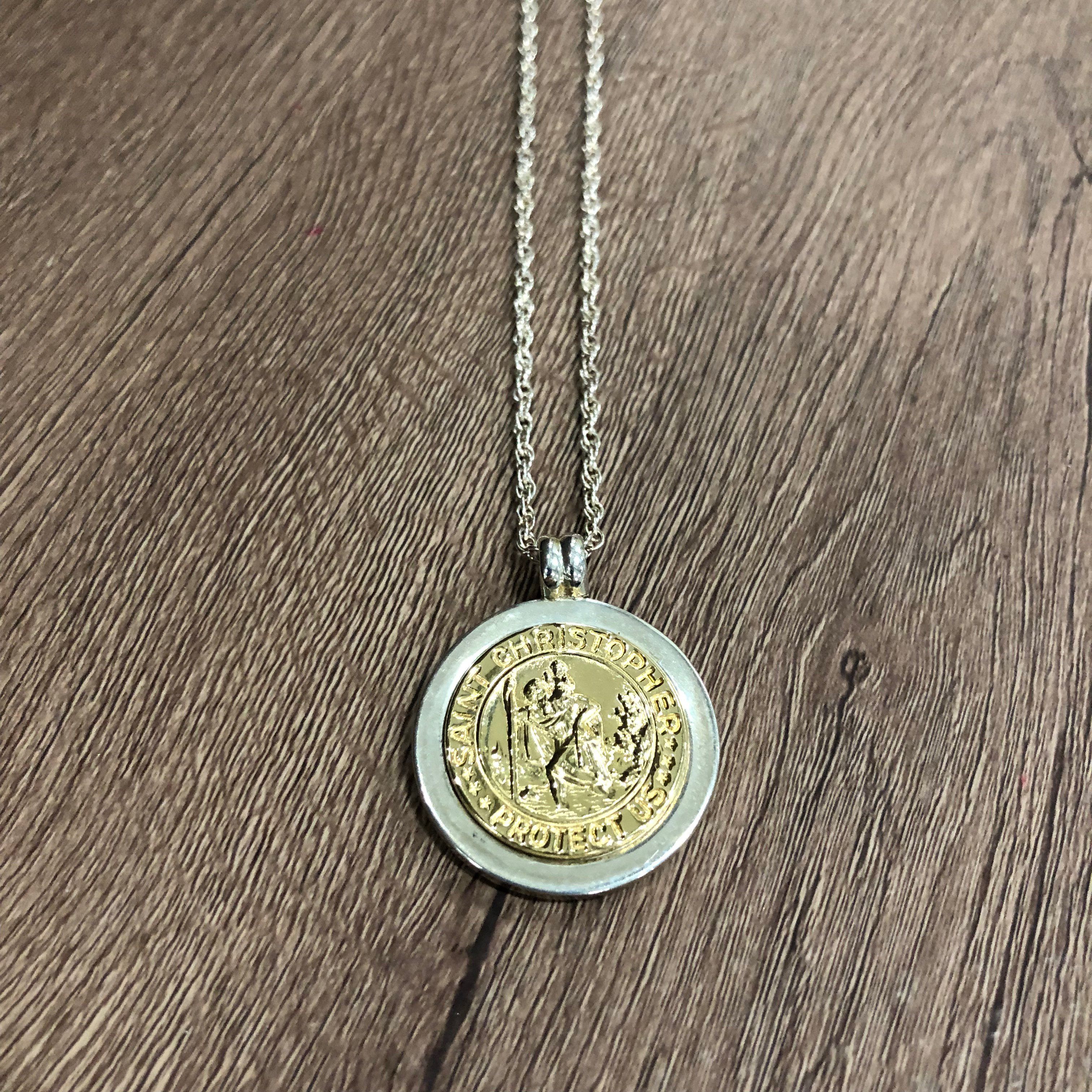 Tiffany & Co Saint Christopher Combi Coin Necklace
