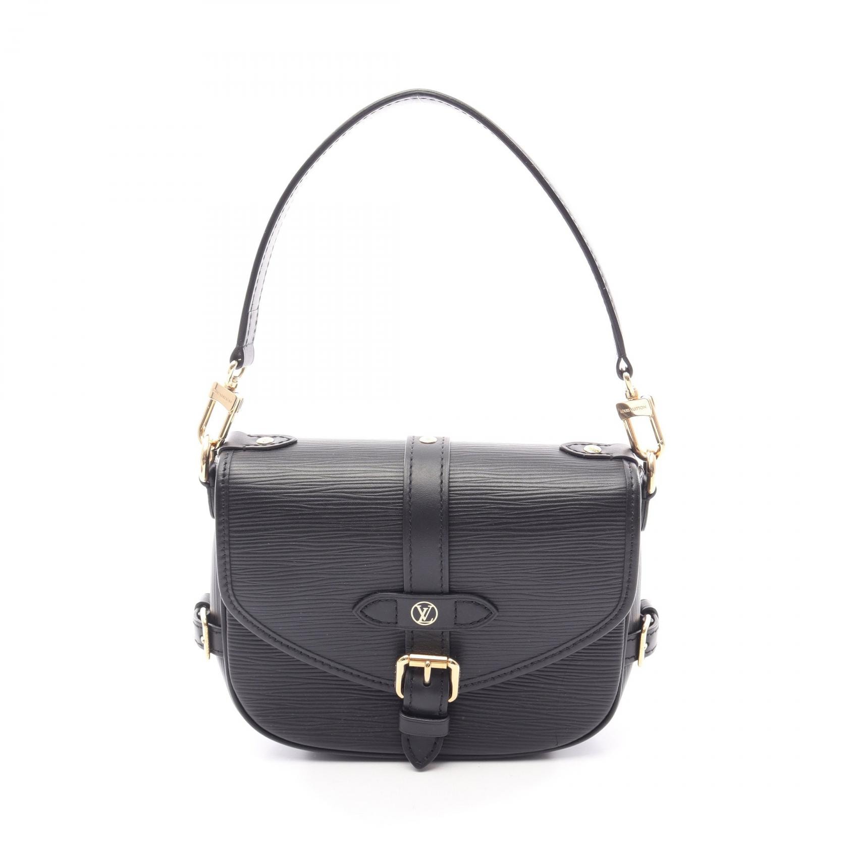 ルイ・ヴィトン LOUIS VUITTON ソミュールBB ハンドバッグ バッグ レザー エピ ノワール レディース ブラック系 M23469 【中古】