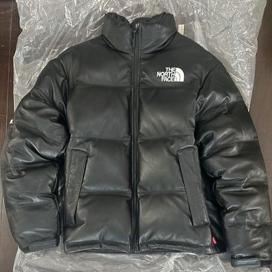 Supreme x The North Face Leather Nuptse Jacket "Black"