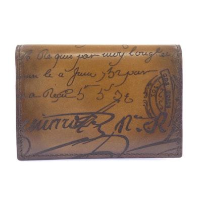 ベルルッティ Berluti インブイアスクリットレザーカードホルダー CARD CASE