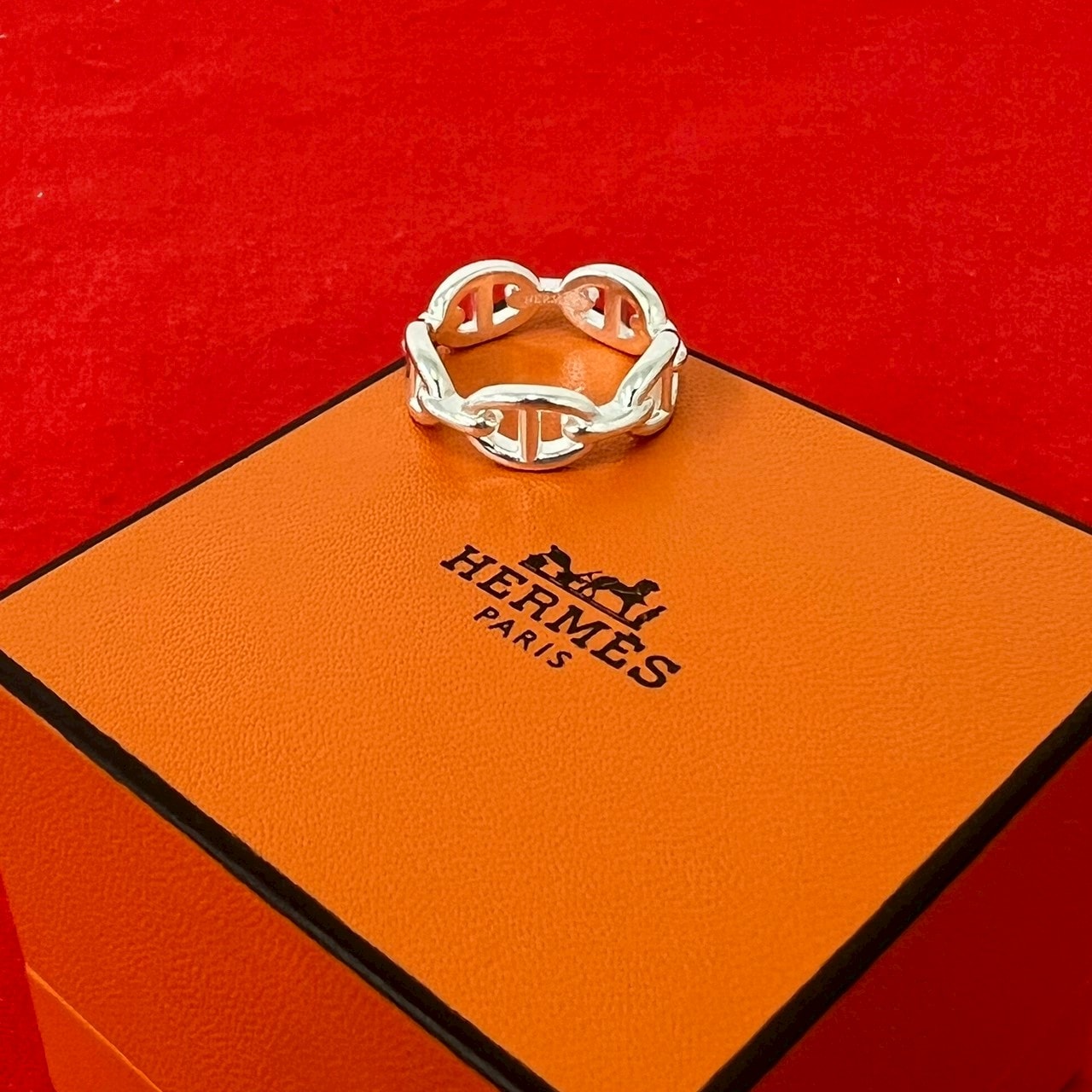 HERMES エルメス アンシェネ リング シルバー925 リング・指輪 17号 シルバー
 30545
