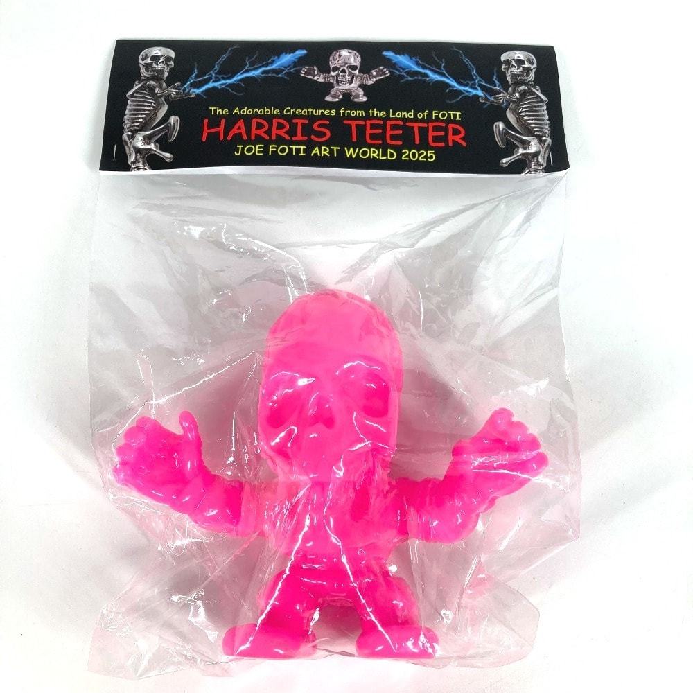 クロムハーツ CHROME HEARTS HARRIS TEETER JOE FOTI ART WORLD 2025フィギュア 日本限定 オブジェ インテリア ぬいぐるみ ドクロ 雑貨 プラスチック ネオンピンク 未使用