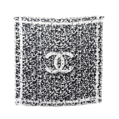 シャネル CHANEL ココマーク スカーフ 衣料品 シルク レディース ブラック系 / ホワイト系 【中古】