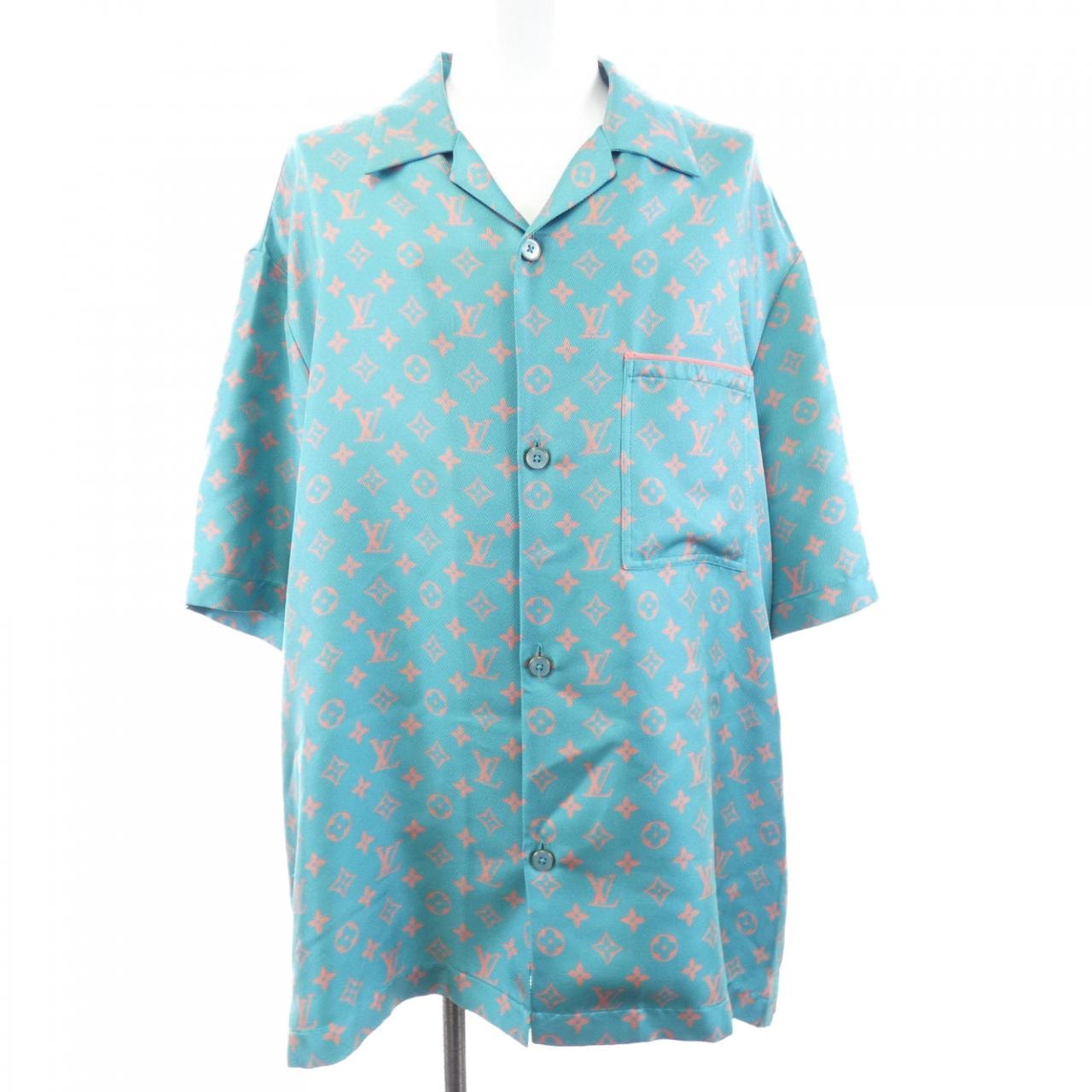 ルイヴィトン LOUIS VUITTON モノグラムショートスリーブシルクシャツ HTS06WUPP S/Sシャツ
