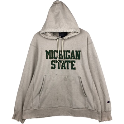 古着 チャンピオン Champion ORIGINAL REVERSE WEAVE オリジナルリバースウィーブ MICHIGAN ミシガン大学 カレッジ スウェットプルオーバーパーカー メンズL相当/eaa630098