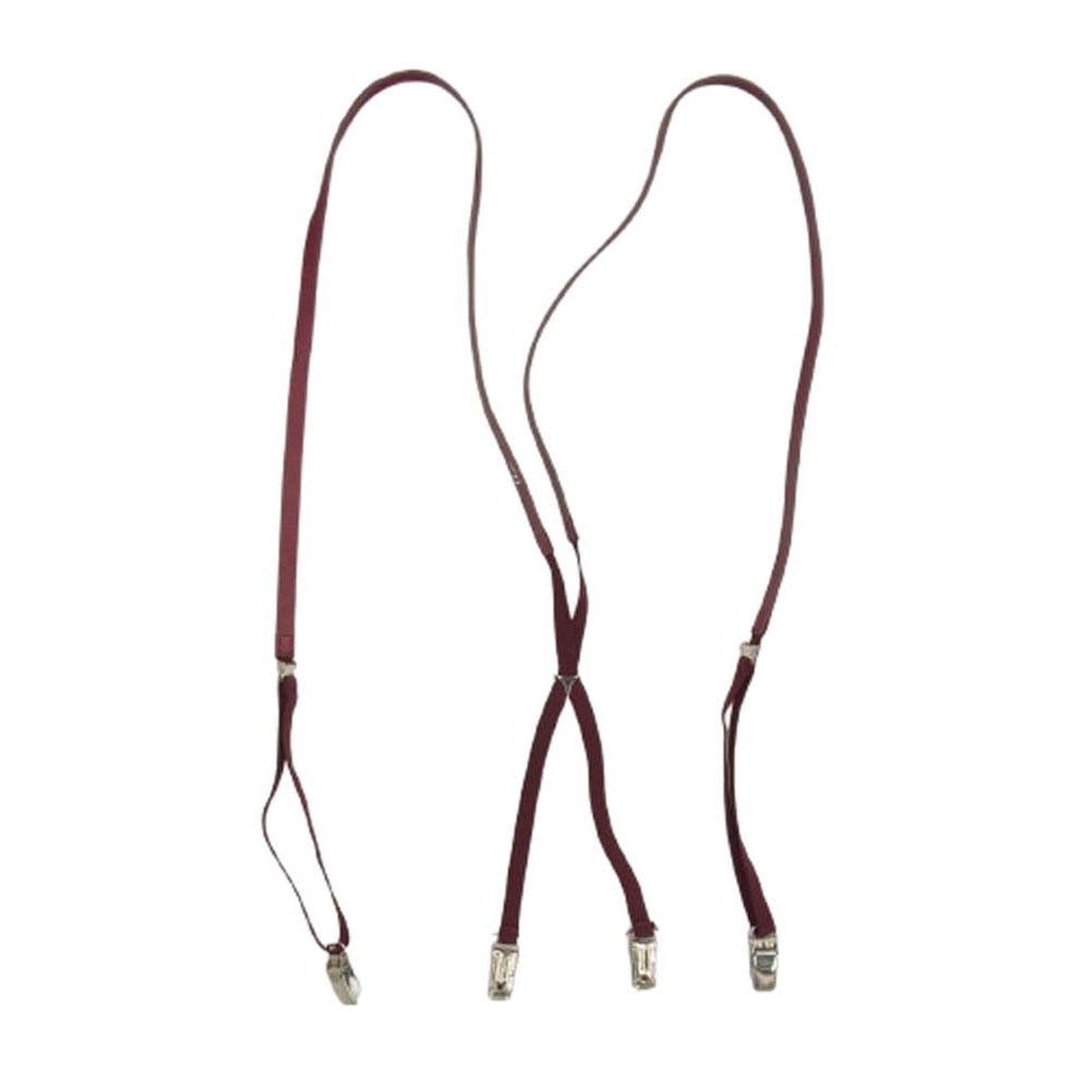 DIOR HOMME ディオールオム その他アクセサリー 06SS 175-BM-1025 エディ期 レザー ナロー サスペンダー レッド系【中古】