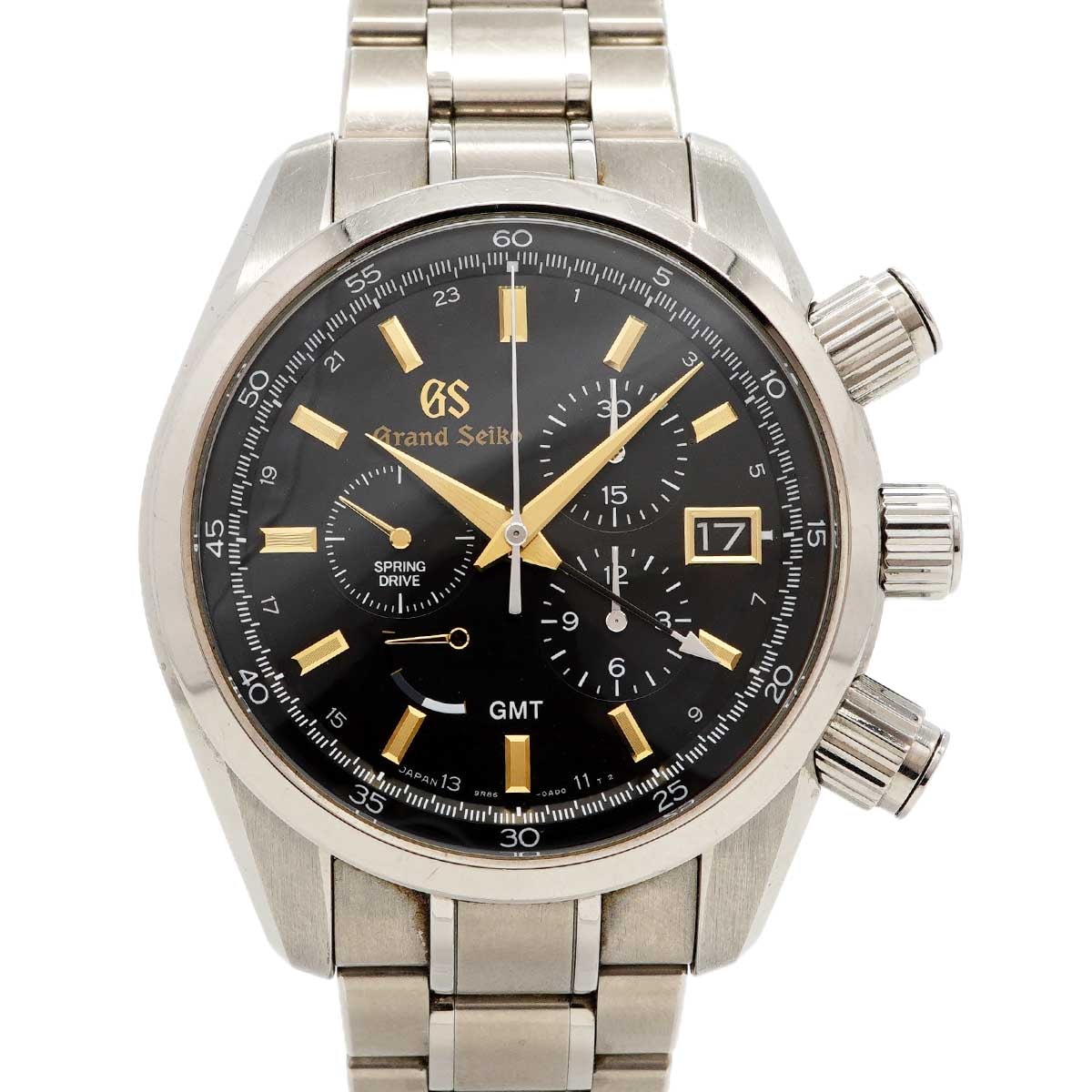 【6wdb0110】セイコー グランドセイコー SBGC205/9R86-0AC0 黒文字盤【中古】腕時計 メンズ