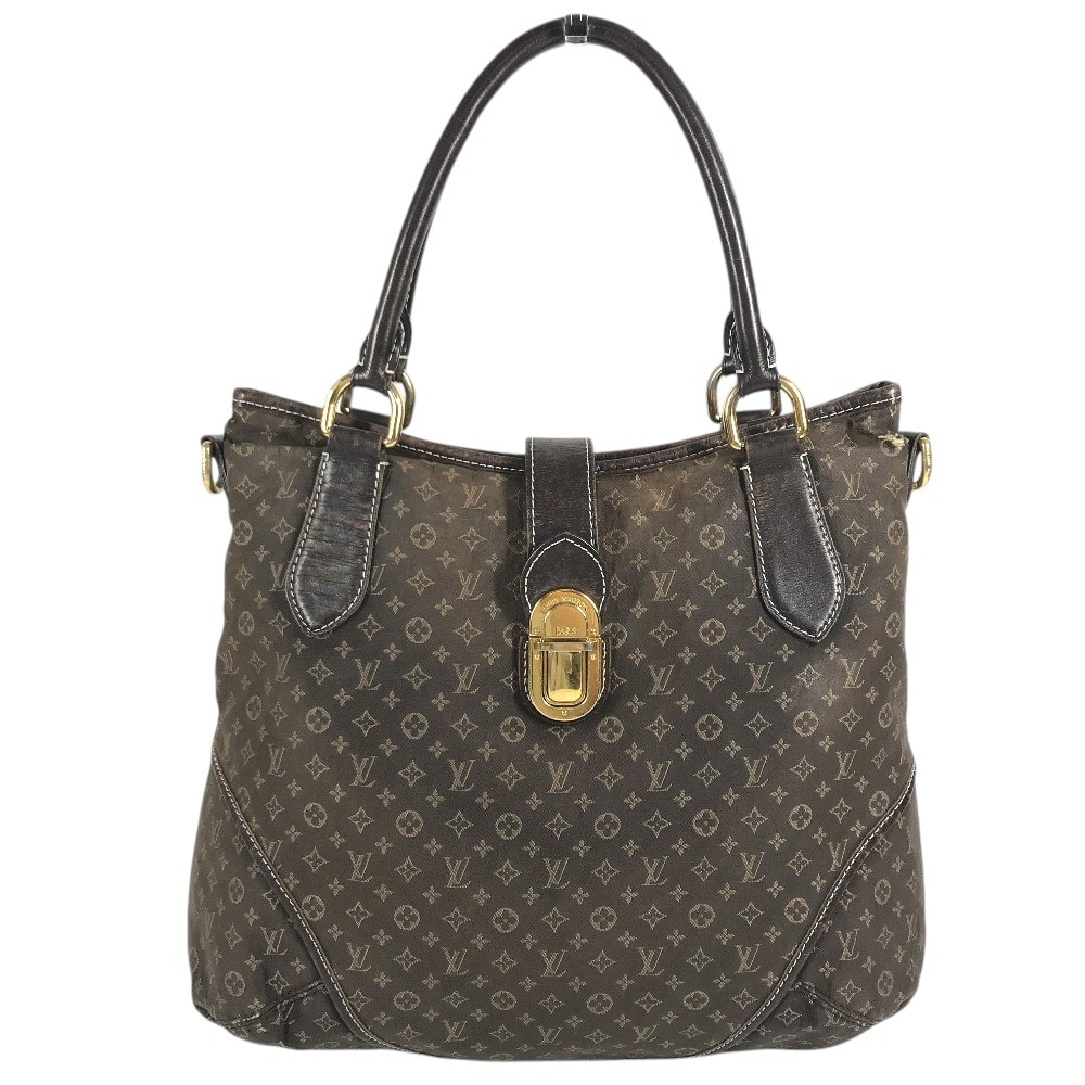 ルイヴィトン LOUIS VUITTON エレジー M56696 モノグラムイディール 斜め掛け ショルダーバッグ カバン 2WAYバッグ トートバッグ モノグラムイディール フザン ブラウン