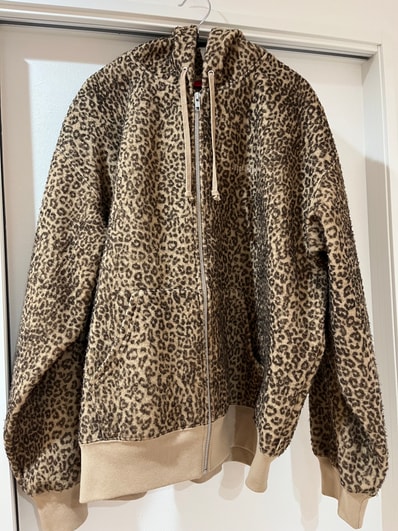 Supreme Pilled Zip Up Hooded Sweatshirt "Cheetah"