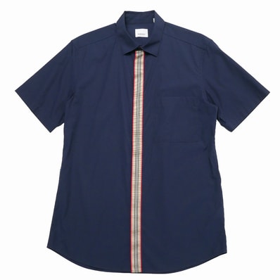 ■美品■BURBERRY バーバリー 半袖シャツ サイズM ストライプライン ブランド古着【中古】20260408/RA8932