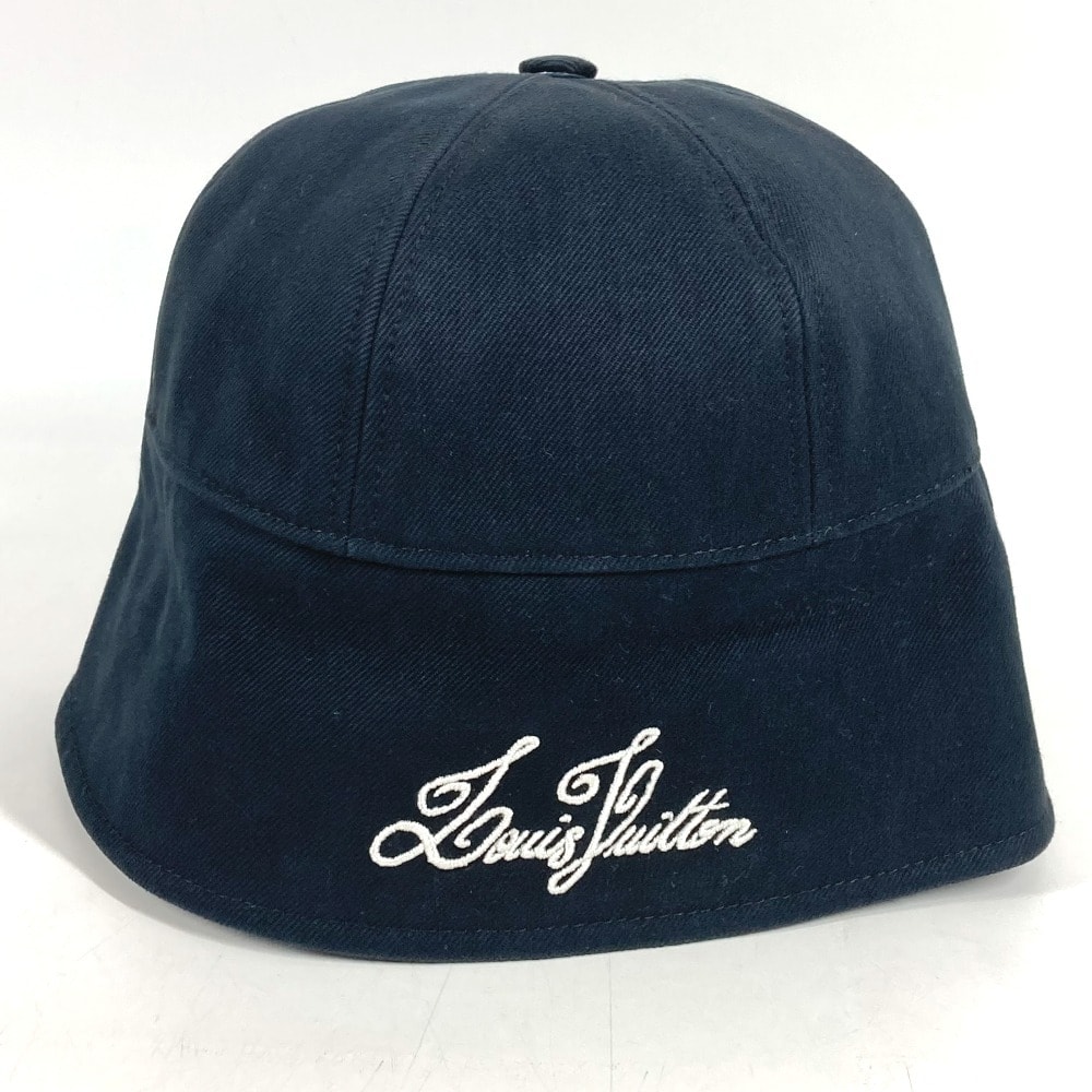 ルイヴィトン LOUIS VUITTON  セーラー ハット ロゴ M7499L  ハット帽 帽子 バケットハット ハット コットン ブラック 新品同様