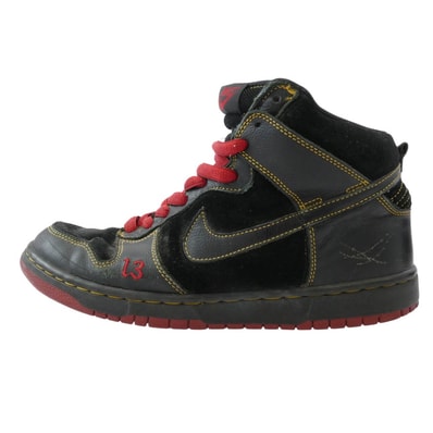 NIKE ナイキ スニーカー 305050-001 Dunk High Unlucky 13 ダンク ハイ アンラッキー スニーカー ブラック系 27.5cm【中古】