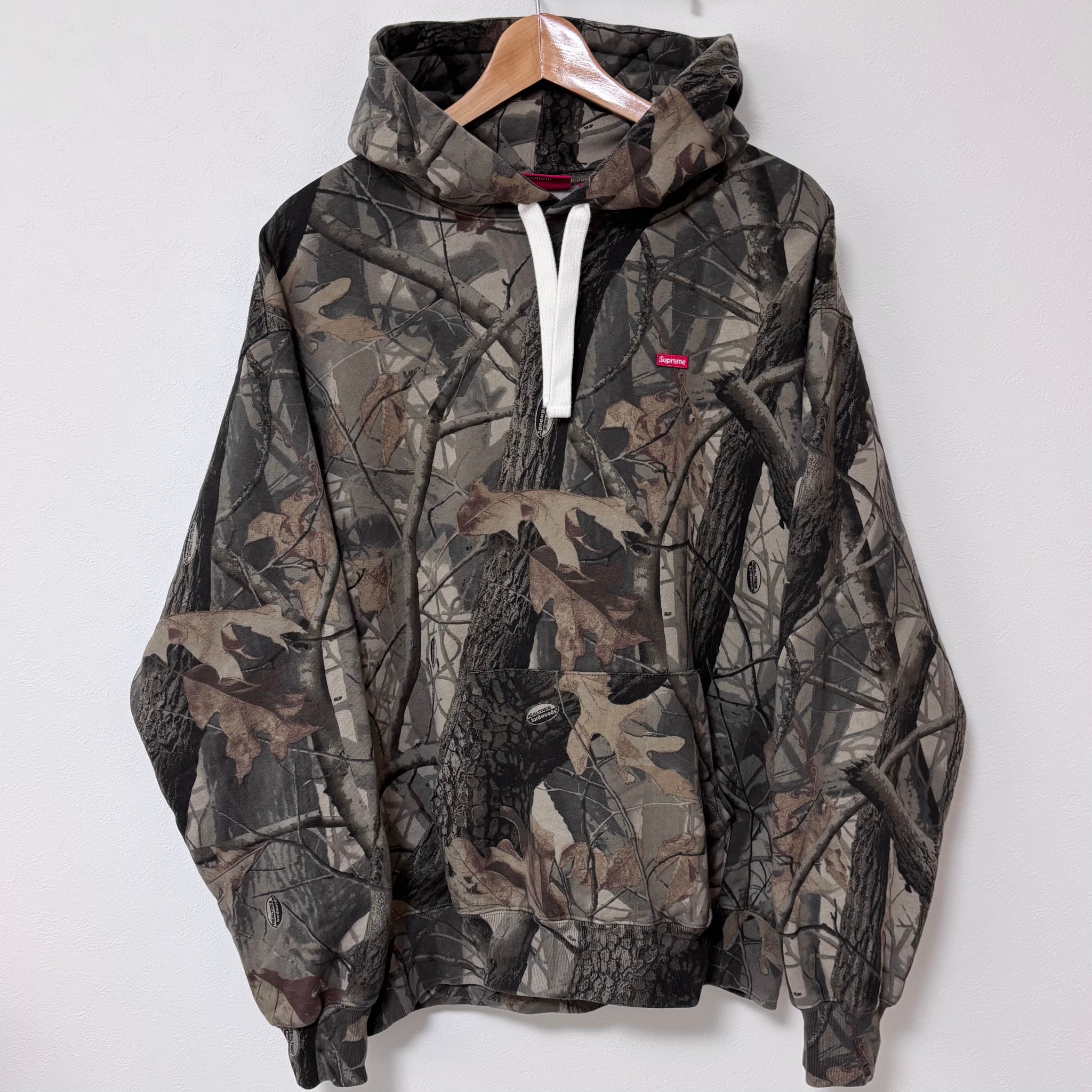 Supreme Small Box Drawcord Hooded Sweatshirt (26SS) "Realtree Hardwoods Camo"