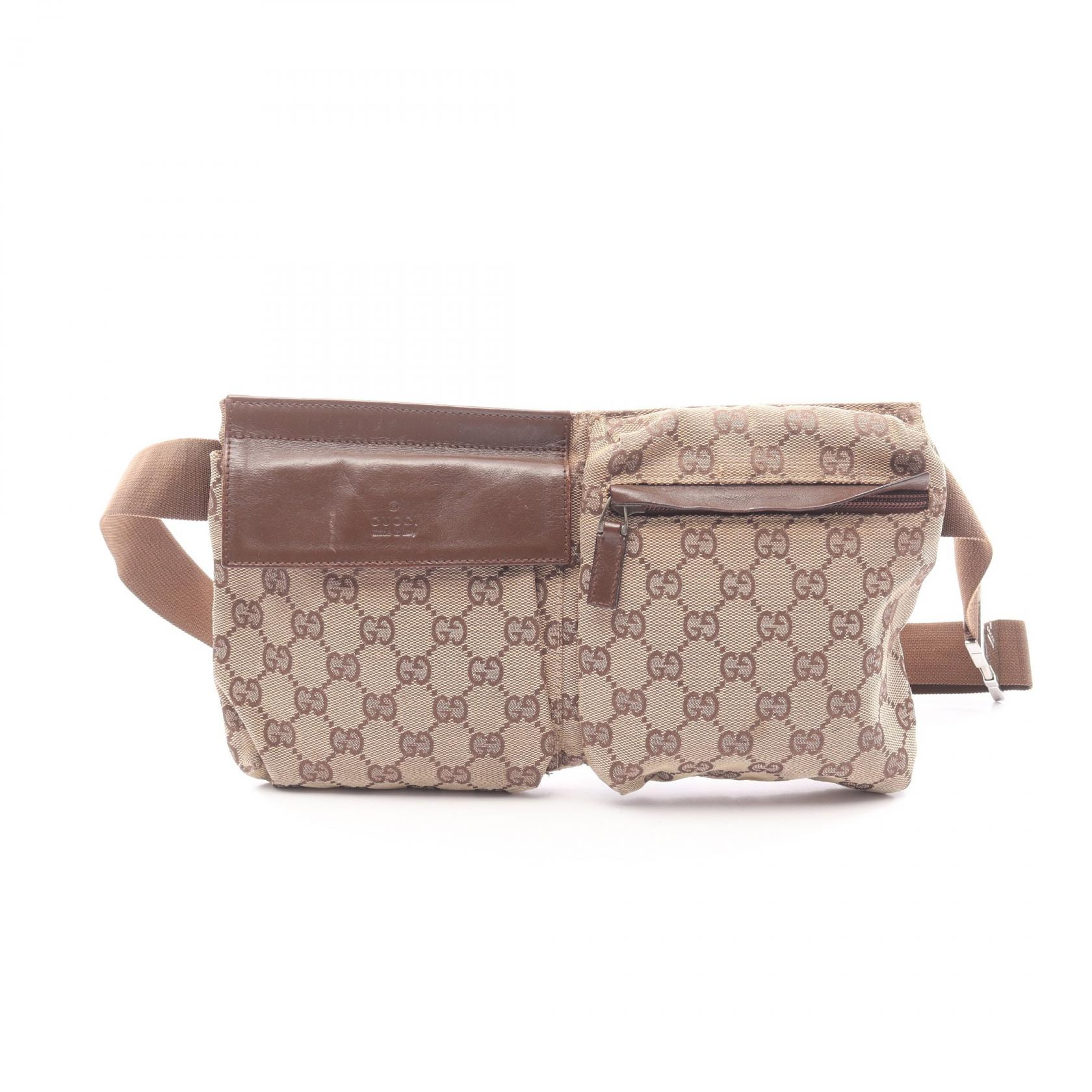 GUCCI GGキャンバス ボディバッグ ベージュ GUCCI（グッチ） 【超美品】グッチ GG柄 GGキャンバス ボディバッグ