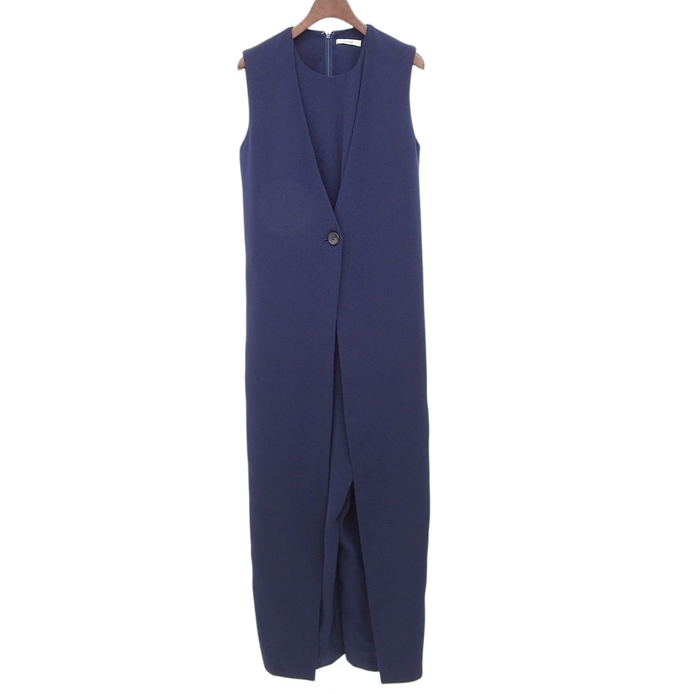 クラネ ポリエステル ノースリーブレイヤード オールインワン レディース ネイビー 1 12112-2261 1