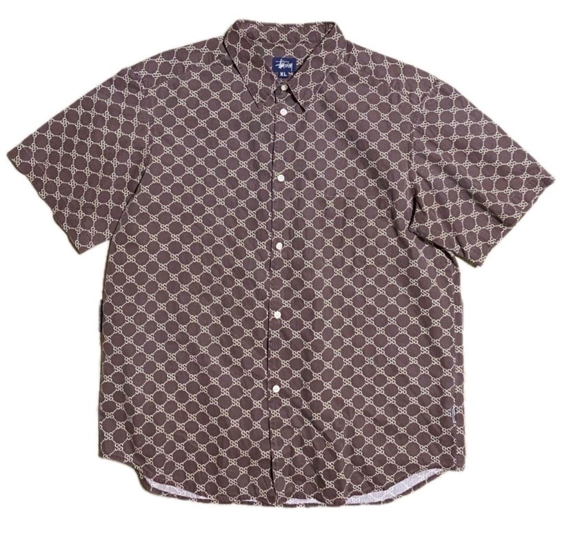 stussy gucci柄 shirt 90s 半袖シャツ