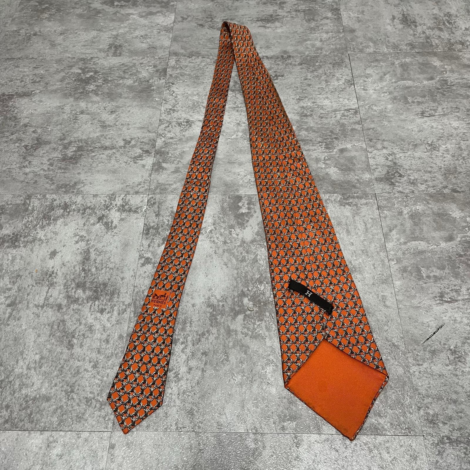 C (やや傷や汚れあり)】【HERMES】エルメス ネクタイ チェーン 鎖