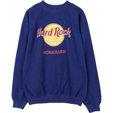 古着 80年代 ヘインズ Hanes HARD ROCK CAFE ハードロックカフェ アドバタイジング スウェットシャツ トレーナー USA製 メンズL相当 ヴィンテージ/eaa673884