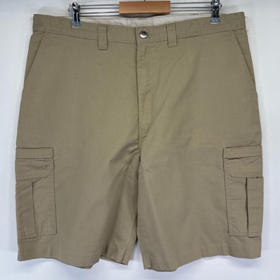 古着 ディッキーズ Dickies ショートパンツ ハーフ 半ズボン 短パン ワーク カーゴ ワンポイントロゴ 大きいサイズ w40 ベージュ系 メンズ
