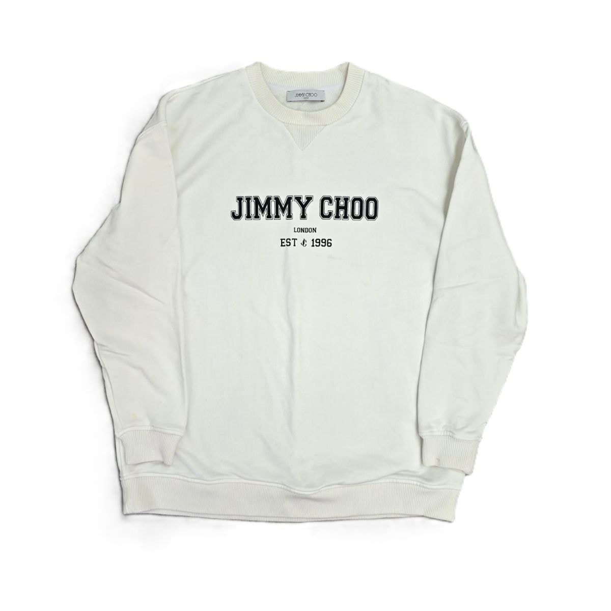 지미추 21SS JC 컬리지-스웨트 JC 컬리지 스웨트셔츠 로고 프린트 스웨트셔츠 J000142175 S 코튼 화이트 유니섹스 [중고]