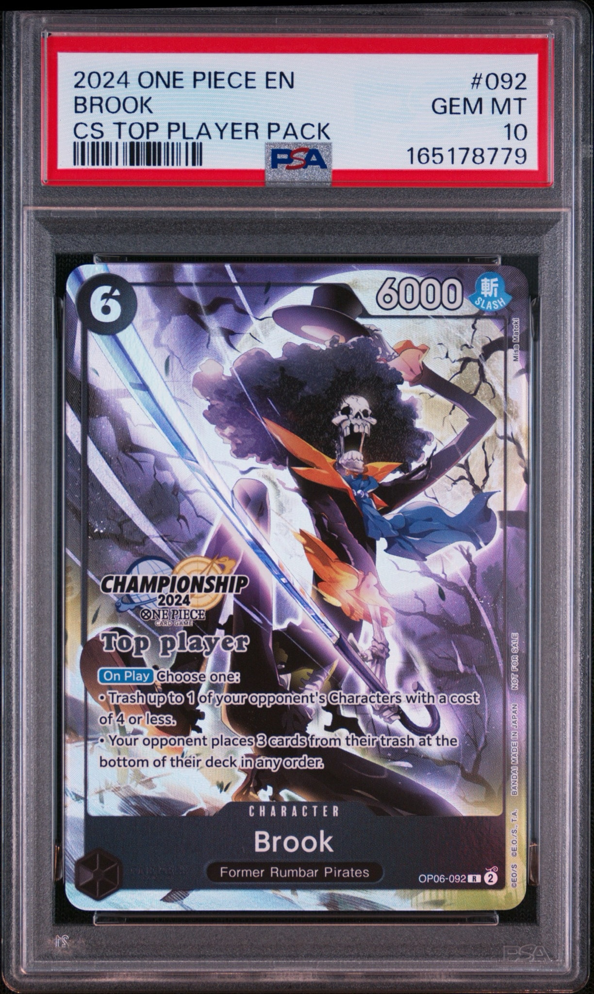 PSA10】マーシャル・D・ティーチ：手配書 SR-SPC [OP09-093