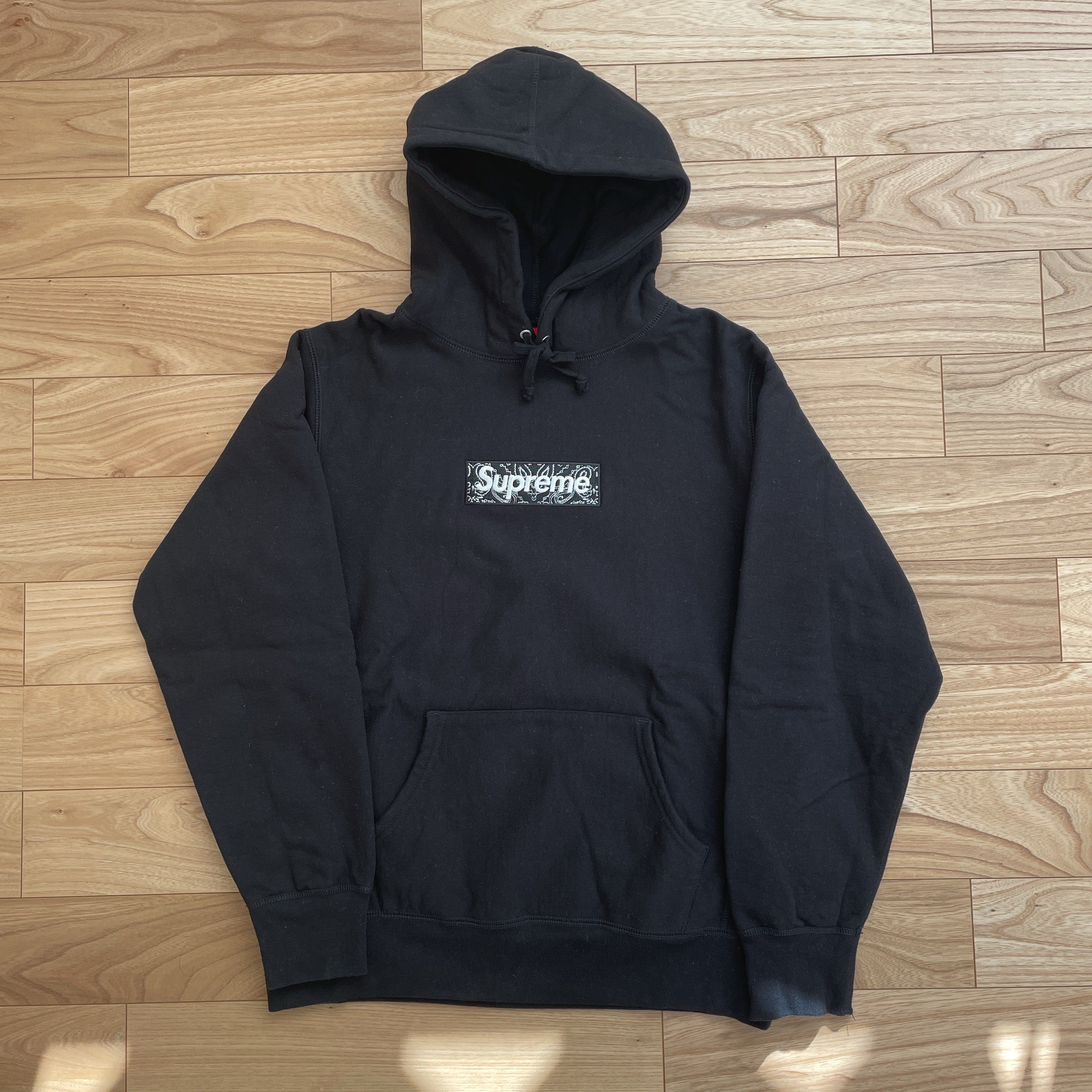 Supreme Bandana Box Logo Hooded Sweatshirt "Black"