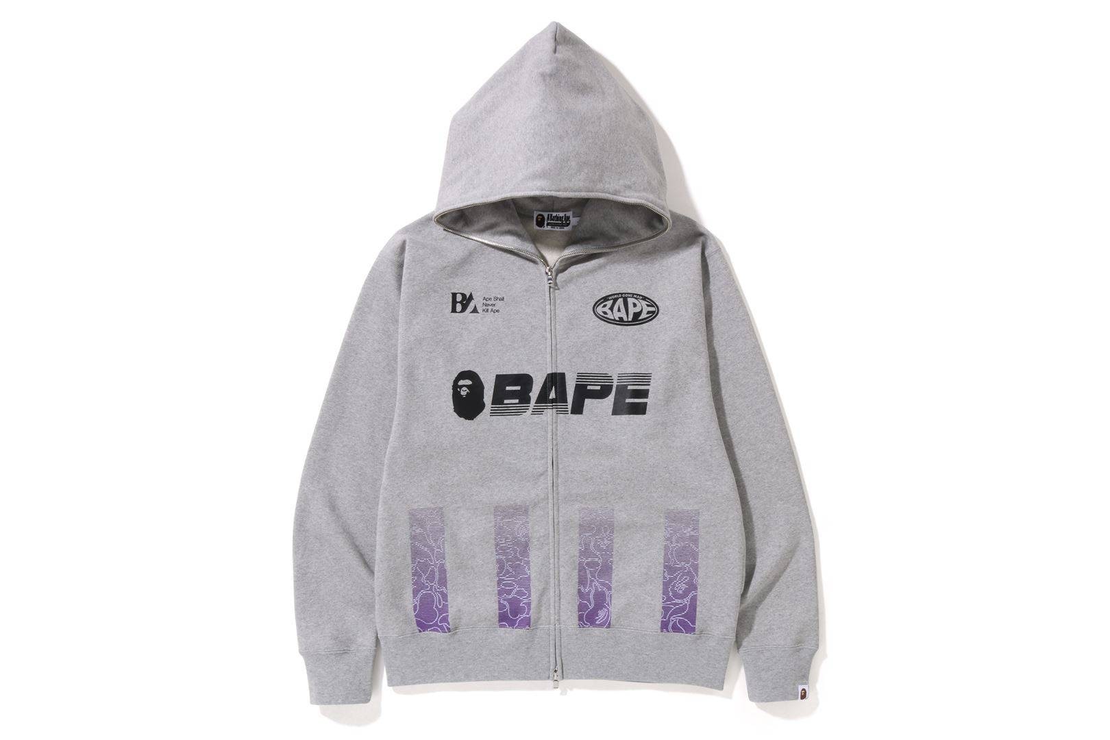 【APE】エイプパーカー SOCCER GAME GRAPHIC RELAXED FIT FULL ZIPHOODIE