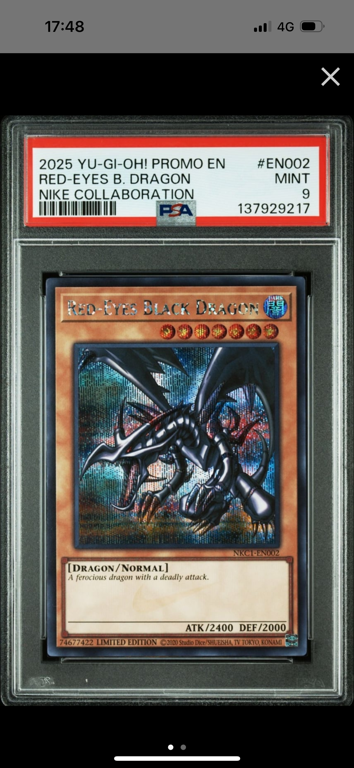 真紅眼の黒竜 SE [NKC1-EN002](遊戯王 x ナイキ エアーマックス 95 QS エアーマッスル House of Duel - 童実野町決闘遊戯館 限定プロモ) 