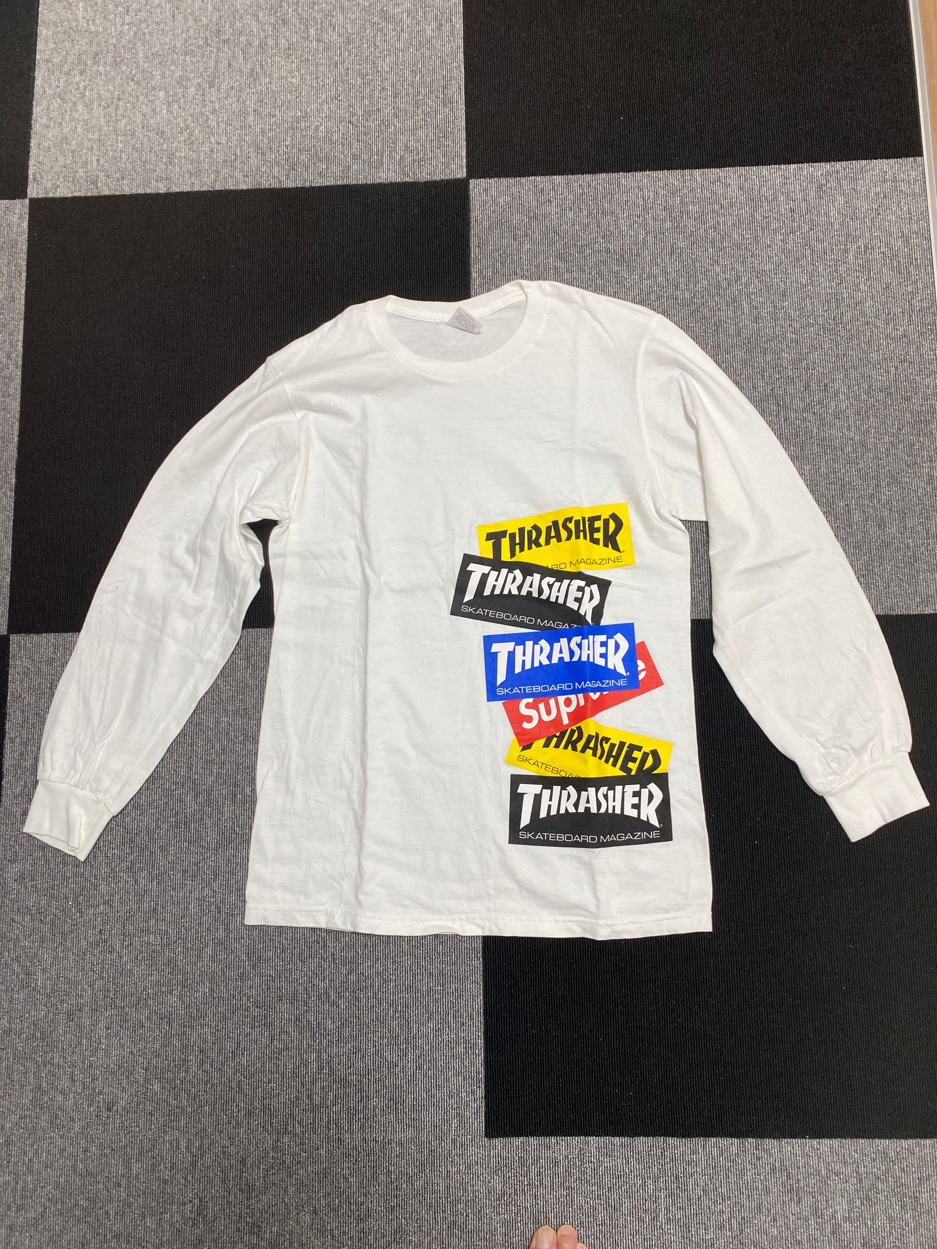 Supreme / Thrasher® Multi Logo L/S Tee "White"