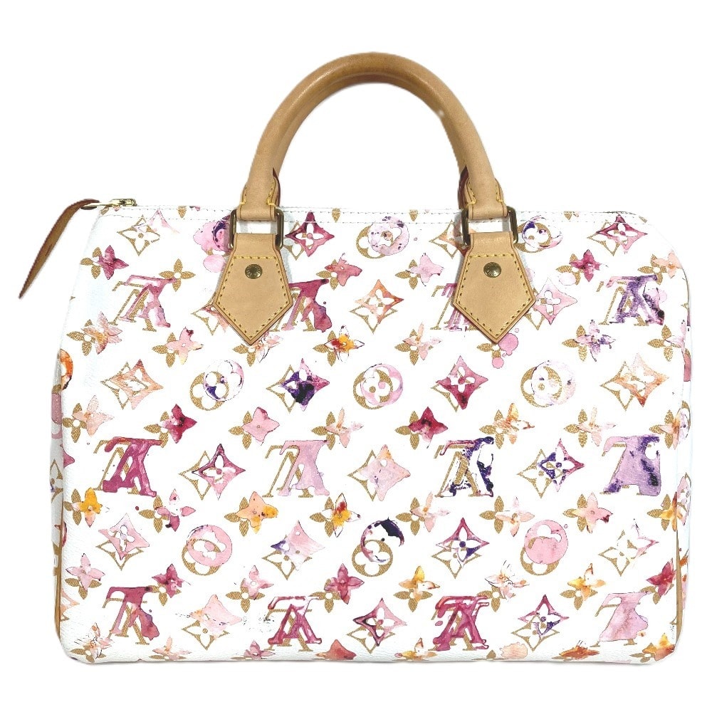 ルイヴィトン LOUIS VUITTON スピーディ30 スピーディ 30 M95751 モノグラム ウォーターカラー ミニボストンバッグ カバン ハンドバッグ ホワイト