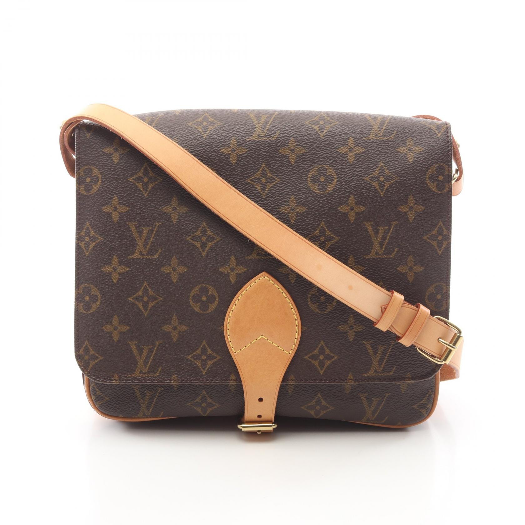 ルイ・ヴィトン LOUIS VUITTON カルトシエールGM ショルダーバッグ バッグ PVCコーティングキャンバス レザー モノグラム レディース ブラウン系 M51252 【中古】