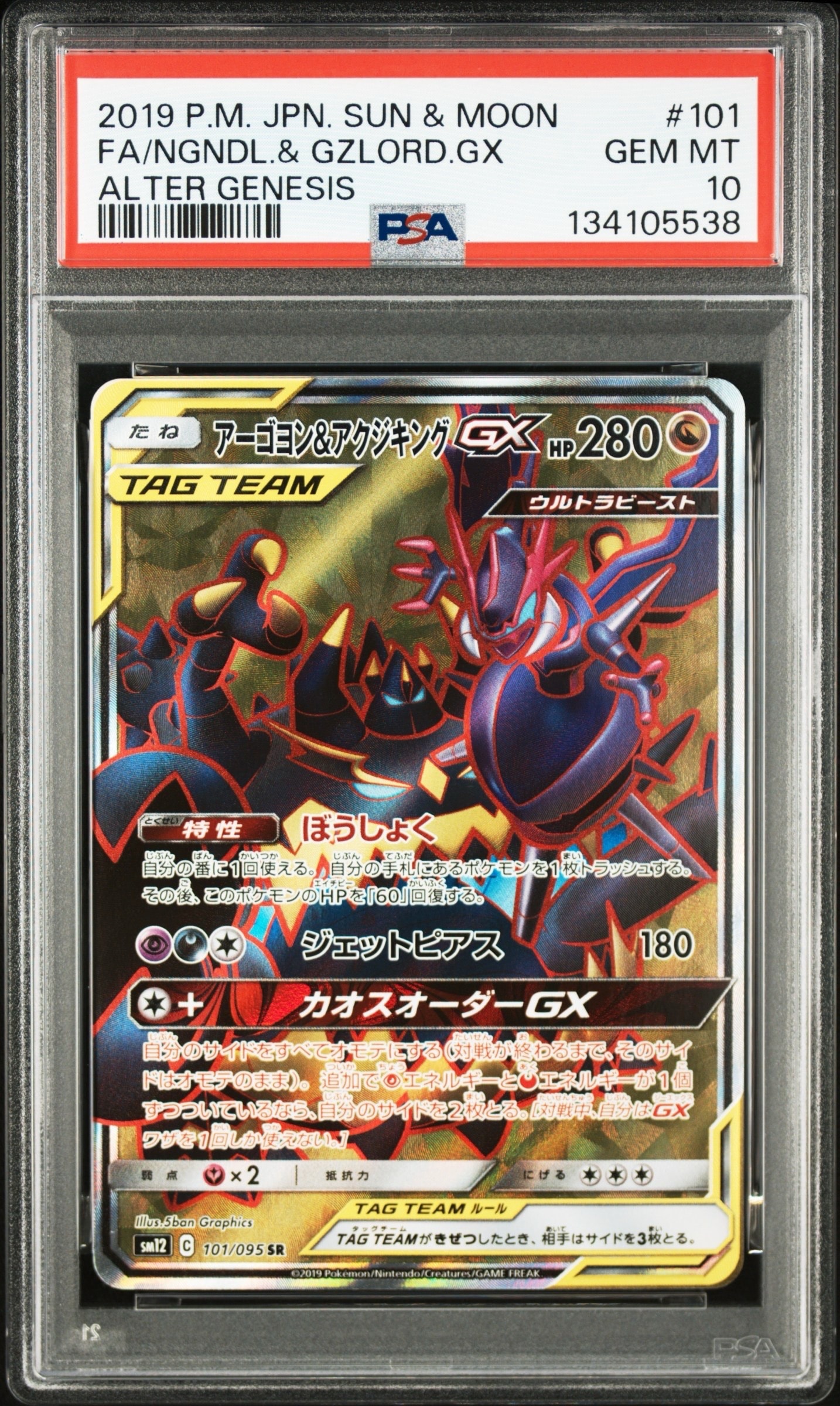 PSA10】アーゴヨン&アクジキングGX SR [SM12 101/095](拡張パック