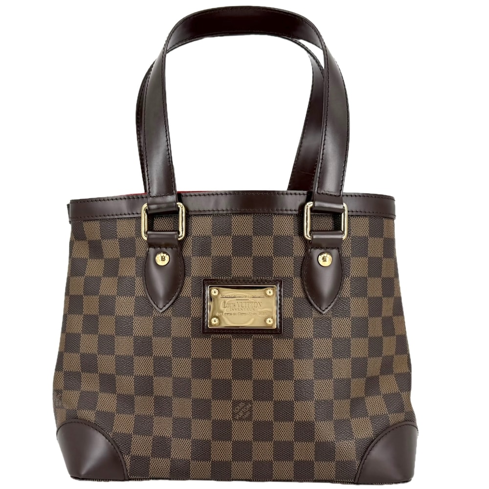 LOUIS VUITTON ルイヴィトン トートバッグ ハムステッドPM ハンドバッグ 肩掛け N51205 ダミエキャンバス    ブラウン 茶 ゴールド金具 レディース【中古品】