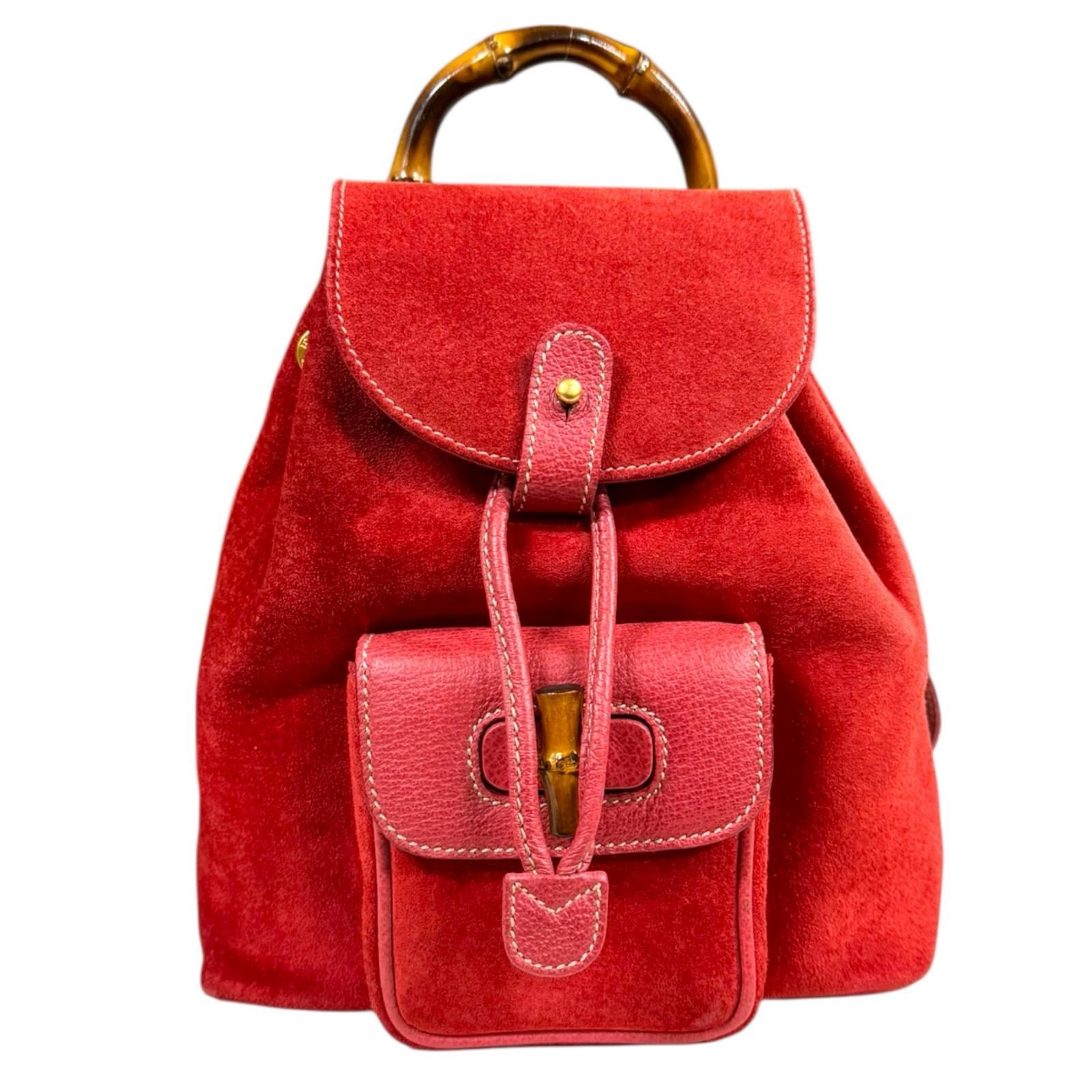 グッチ バンブー リュック・デイパック スウェード 003 1705 0030 レディース GUCCI 中古