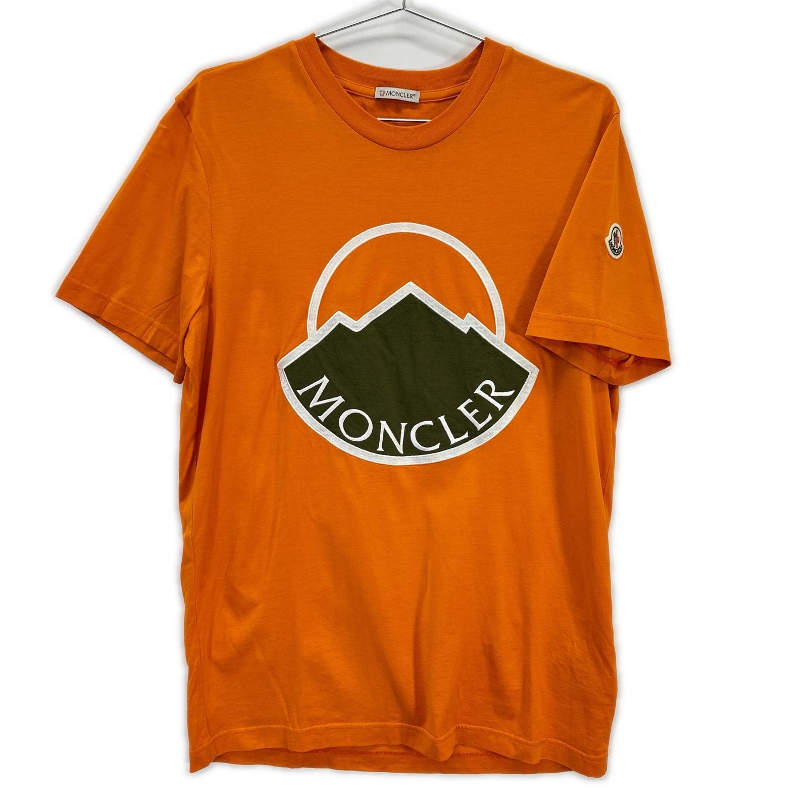 モンクレール 22年 オレンジ  Tシャツ S