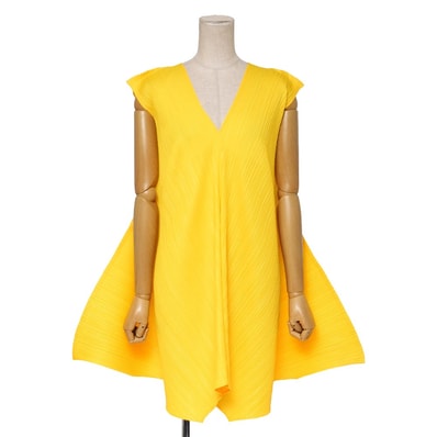 ■美品■PLEATS PLEASE ISSEY MIYAKE プリーツプリーズ イッセイミヤケ チュニック サイズ4 プリーツ ノースリーブ ワンピース 変形 フレア ブランド古着【中古】20260204/RA7653