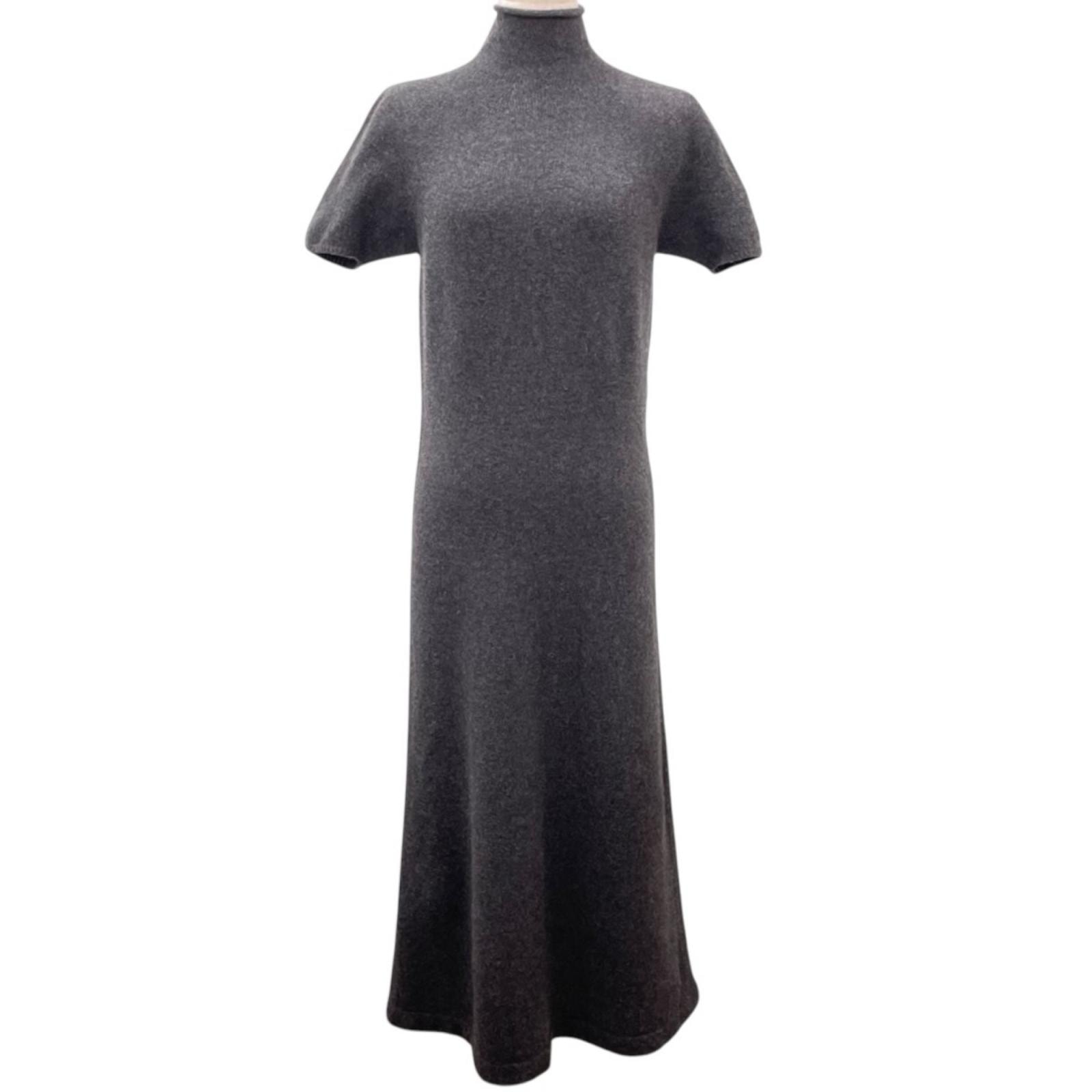 極美品 シャネル ワンピース グレー レディース 38 P16144