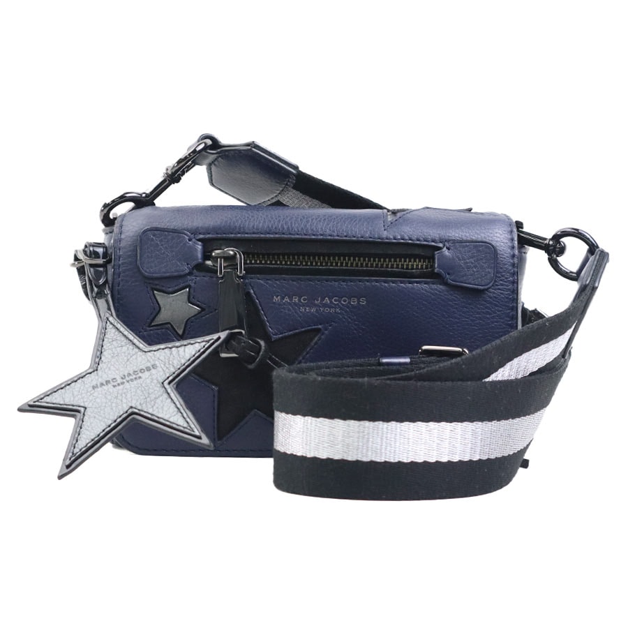 マークジェイコブス MARC JACOBS ショルダーバッグ レザー ネイビー レディース【中古】 56462a