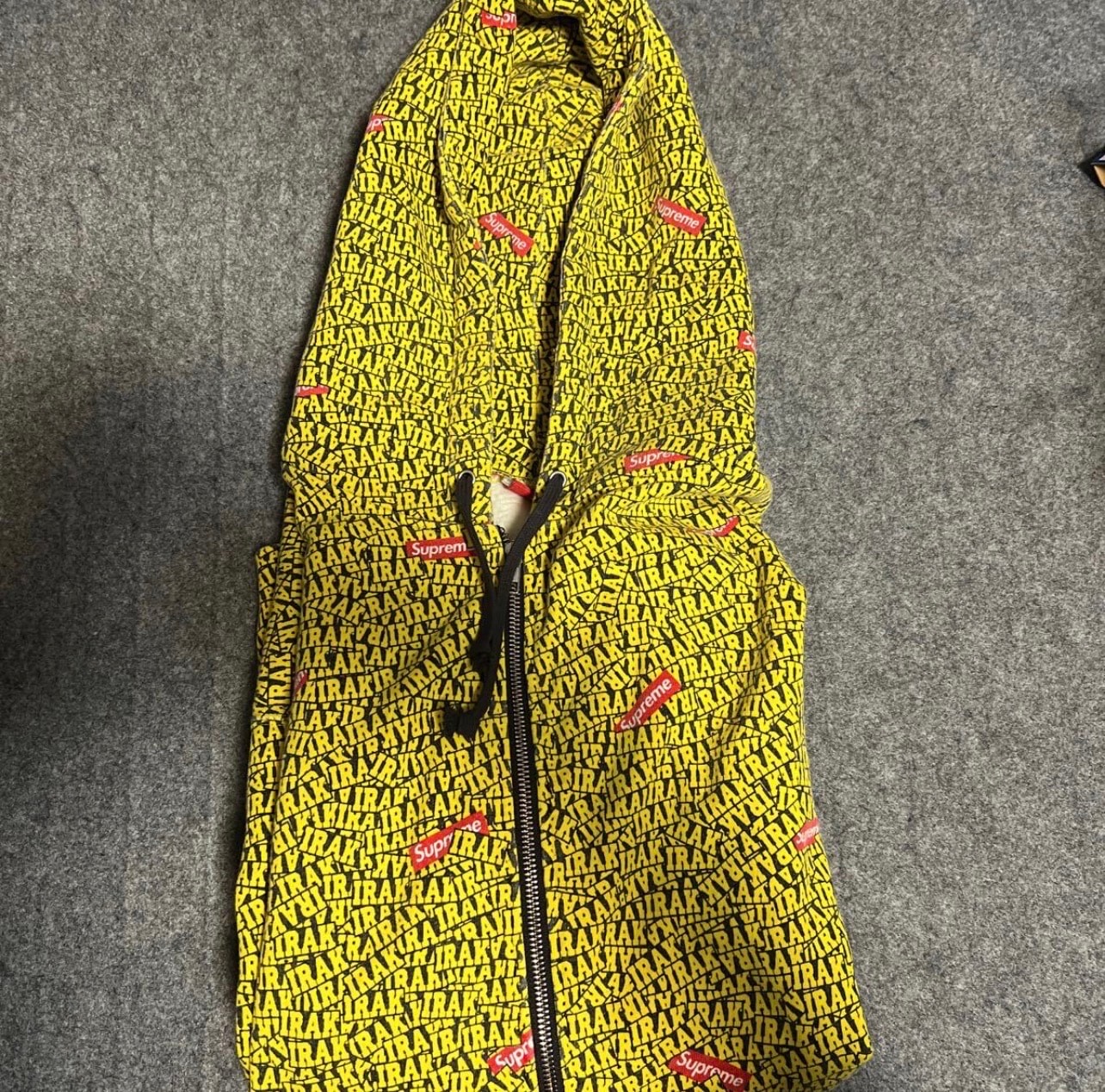 Supreme / IRAK Zip UP Hooded Sweatshirt "Yellow"