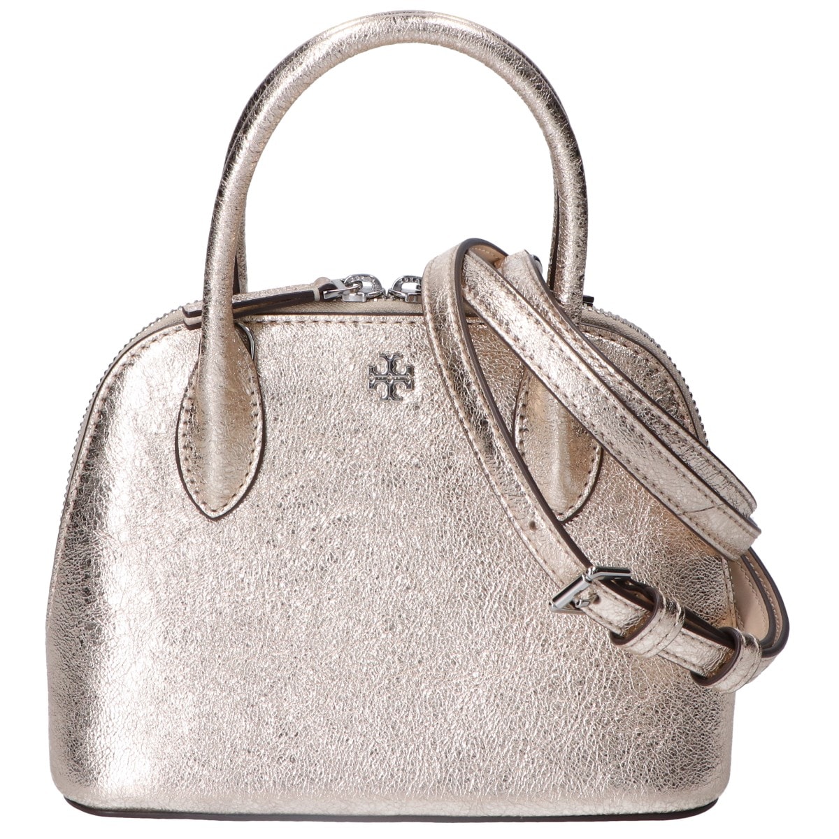 トリーバーチ 【美品】エマーソン メタリック ミニ ドーム サッチェル 2WAY