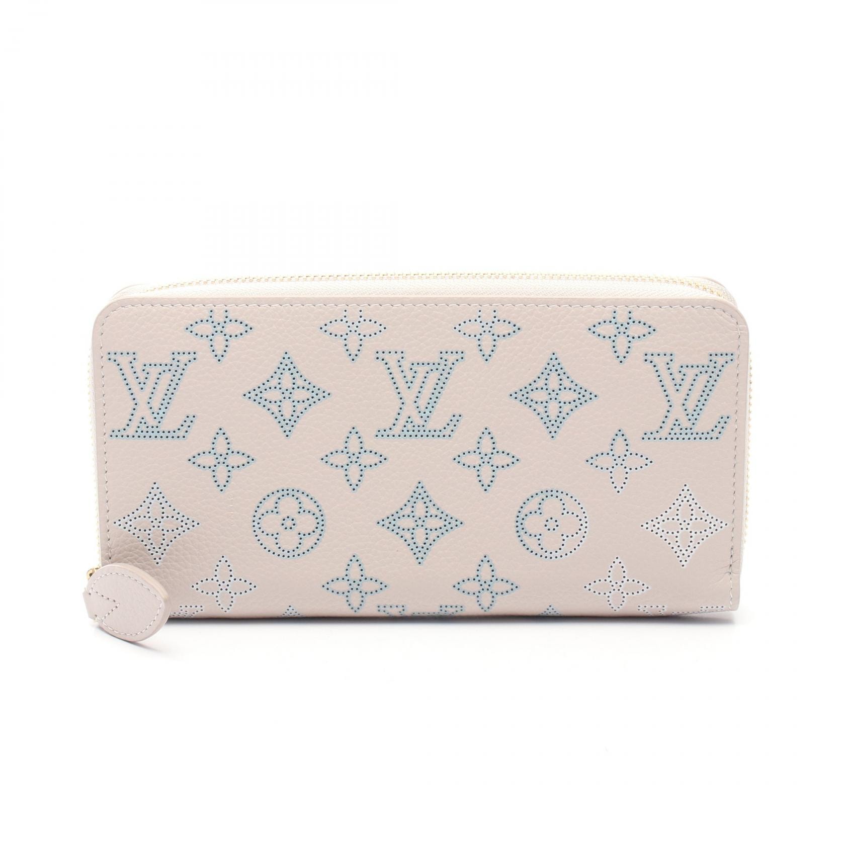 ルイ・ヴィトン LOUIS VUITTON ジッピーウォレット マヒナ フライトモード ブリューム ラウンド長財布 財布 レザー マヒナ レディース グレー系 M11883 【中古】