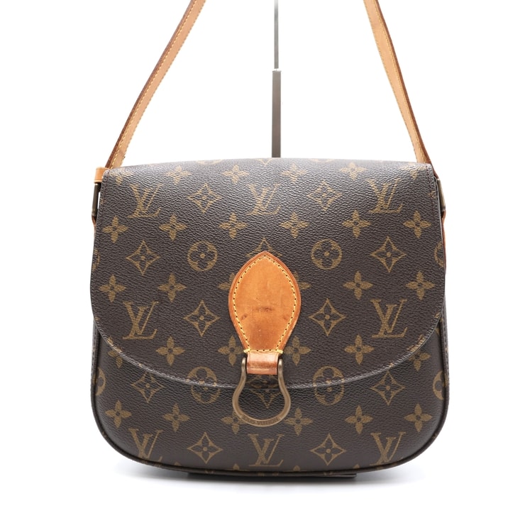 LOUIS VUITTON(ルイ・ヴィトン)サンクルーGM ヴィンテージ ショルダーバッグ モノグラム ブラウン ヌメ革 レディース TH0023【中古】