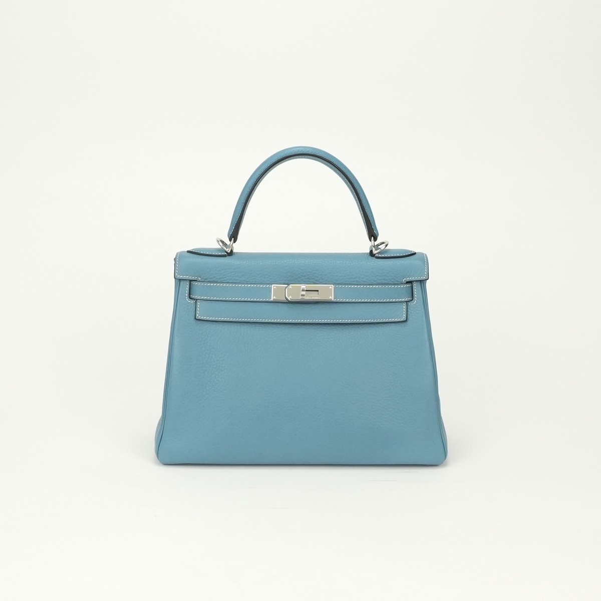 エルメス HERMES ケリー28 ケリー 28 バッグ トートバッグ トリヨンクレマンス ブルージーン Bleu Jean ブルー Blue 青 シルバー金具 ハンドバッグ V字金具 新型金具