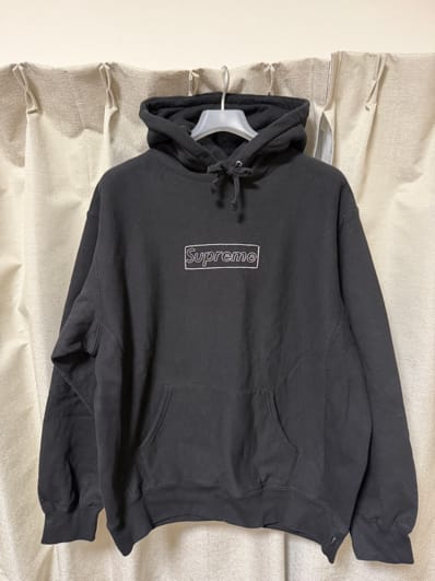 Supreme KAWS Chalk Logo Hooded Sweatshirt "Black"(2021)