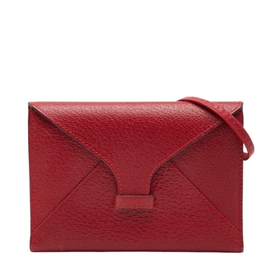 グッチ 斜め掛け ショルダーウォレット 030 281 0688 レッド レザー レディース GUCCI 【中古】