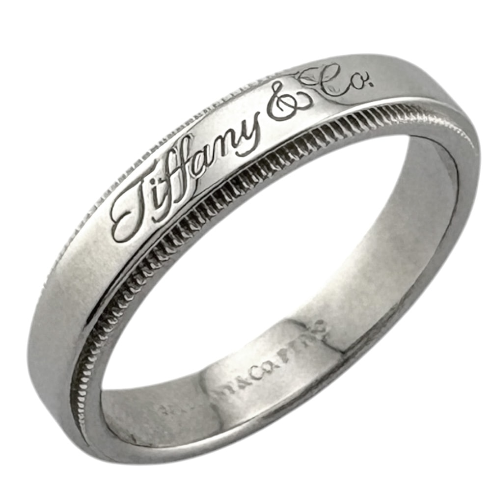 ティファニー ミルグレイン リング 指輪 14号 Pt950プラチナ レディース TIFFANY&Co. 中古