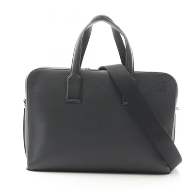 ロエベ LOEWE ゴヤ スリム ブリーフケース 2WAY ブリーフケース バッグ レザー メンズ ブラック系 337.12.P57 【中古】